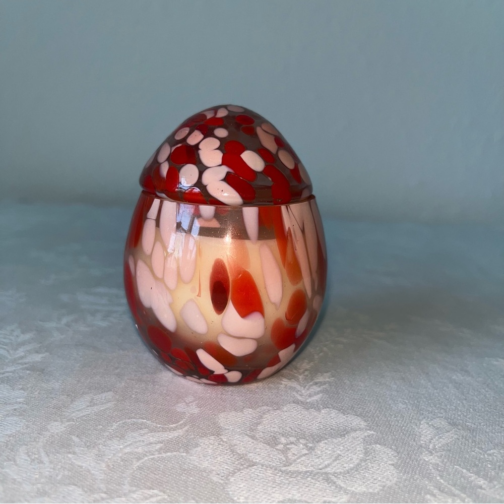 Anthropologie NIB Mini Cheena Egg Floral Pink Peony & Neroli Glass Candle - Picture 6 of 16